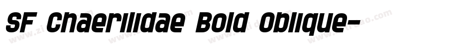 SF Chaerilidae Bold Oblique字体转换